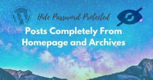 Hide Password Protected Posts