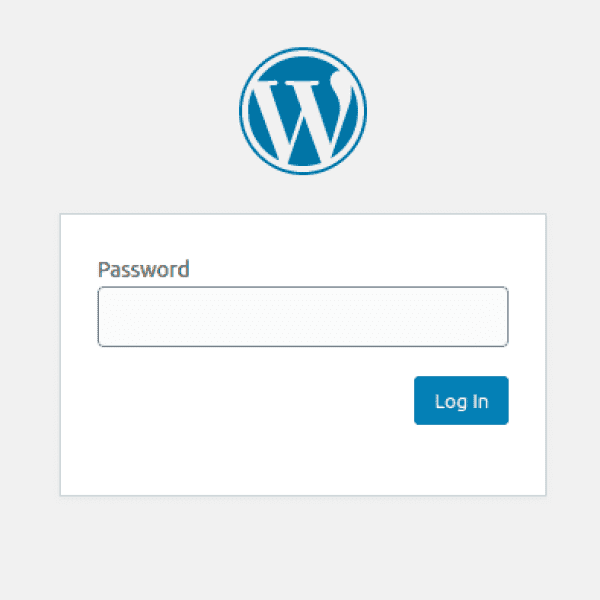 protected password wordpress site