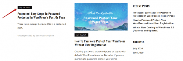protected prefix after password protected